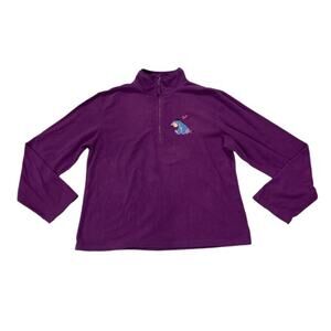 Disney Store Quarter Zip Fleece Winnie the Pooh Eeyore Pullover Sweater Size XL